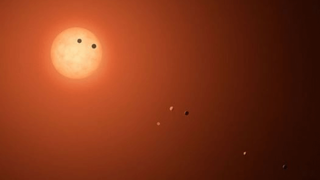 انطباع فني عن الكواكب السبعة في مراحل مختلفة