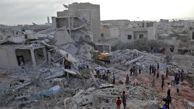 الدمار منتشر في أكثر الأماكن بسورية. أ.ف.ب