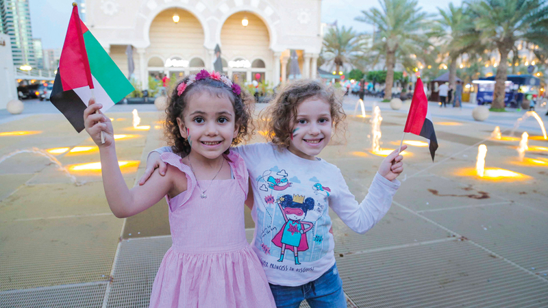 الوجهة تزيّنت بالعلم الإماراتي احتفالاً بالمناسبة الغالية. من المصدر