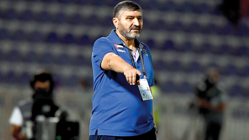 مدرب دبا الفجيرة محمد قويض: المباراة صعبة. تصوير: إريك أرازاس