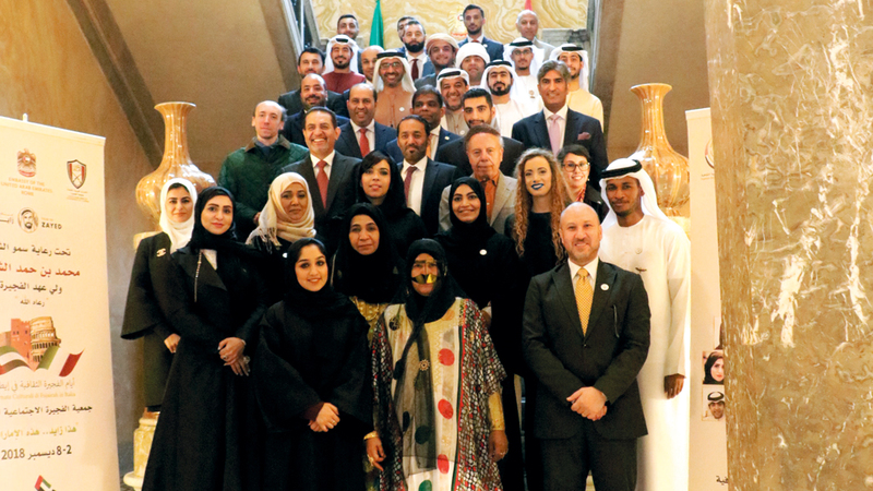 السفارة الإماراتية بالعاصمة روما استضافت فعاليات اليوم الثاني لـ «المهرجان». من المصدر