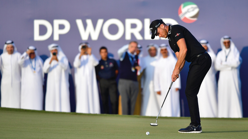 من منافسات النسخة الأخيرة لجولة موانئ دبي  العالمية للغولف. تصوير: باتريك كاستيللو