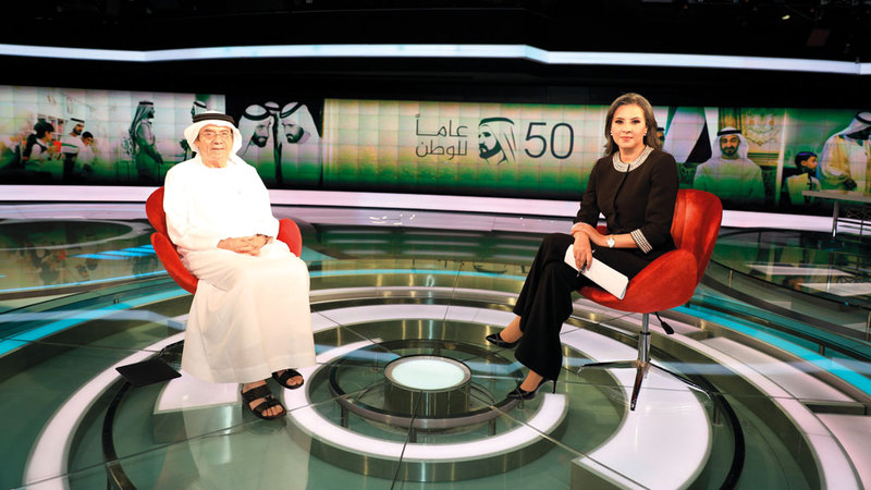 نسيبة في الحلقة الرابعة من البرنامج على شاشتي «دبي» و«سما دبي». من المصدر