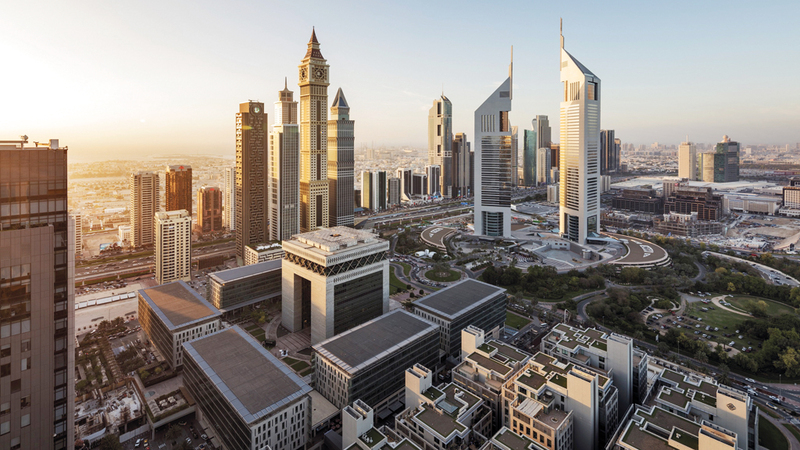 مركز دبي المالي العالمي يعد من المنصات الاستثمارية الجاذبة في العالم. أرشيفية