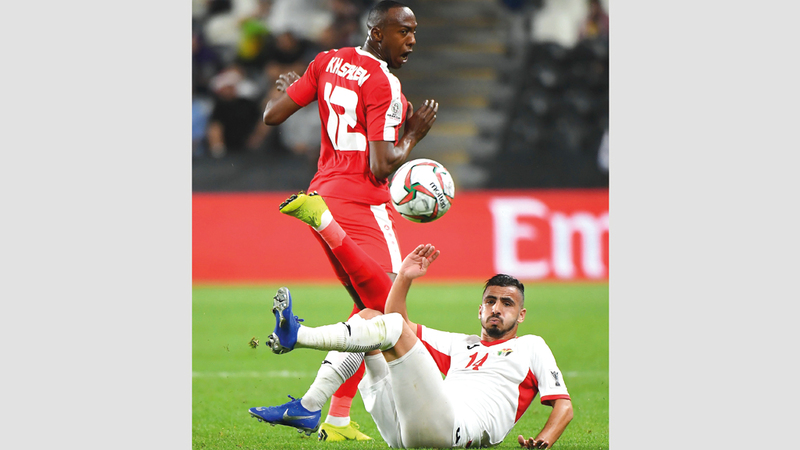 PLE vs JOR during match at the AFC Asian Cup in Abu Dhabi. January 15, 2018. Photo by Erik Arazas