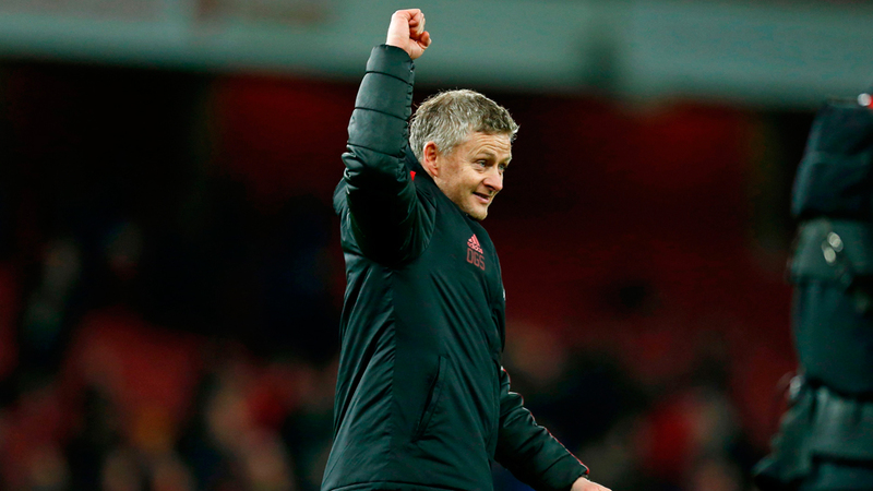 مدرب مان يونايتد سولسكيار.  أ.ف.ب