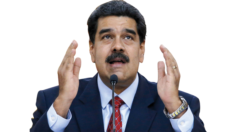 نيكولاس مادورو سبق أن كان زعيماً نقابياً، وقائد حافلة، ووزيراً للخارجية وتولى السلطة عام 2013 . أ.ب