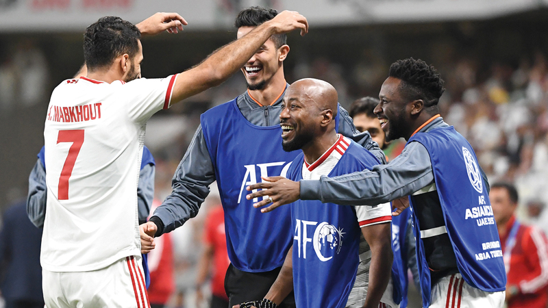 المنتخب تأهل لنصف نهائي كأس آسيا. تصوير: أسامة أبوغانم