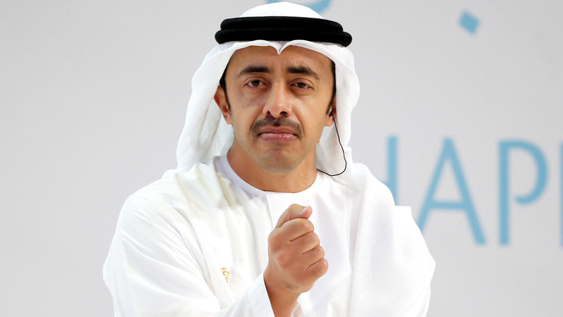 عبد الله بن زايد يتحدث عن "عهد جديد للأخوة والإنسانية".