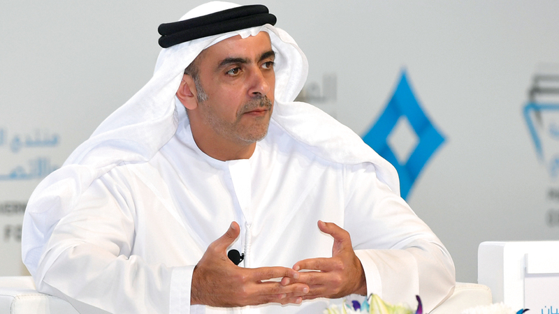 سيف بن زايد يتحدث في جلسة رئيسة بعنوان «مسيرة حكمة».