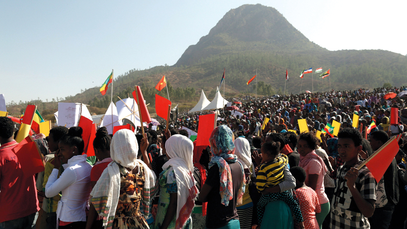 تظاهرة في تيغراي للتأكيد على احترام دستور البلاد. غيتي