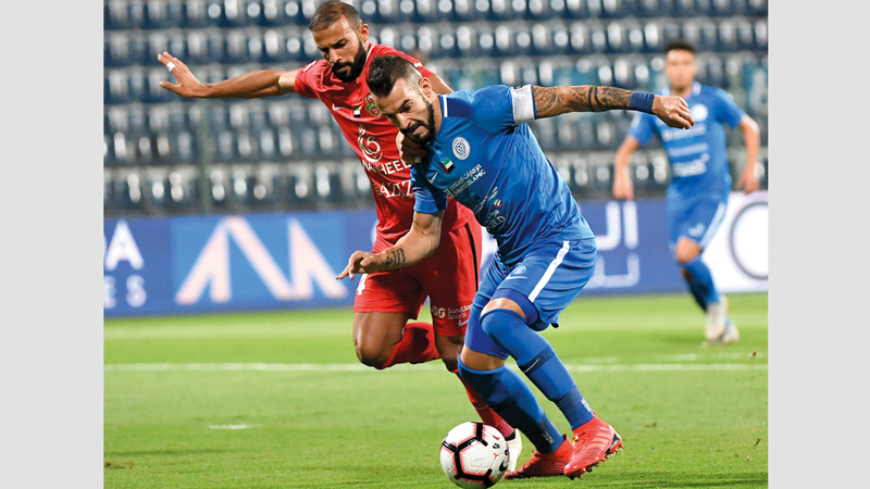 النصر يراهن على نيغريدو في لقاء شباب الأهلي. تصوير: أسامة أبوغانم