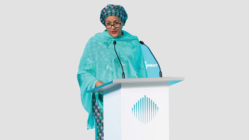 أمينة محمد: «على القادة الاستفادة من المنصات العالمية المتاحة لتبادل المعرفة والدروس المستفادة».