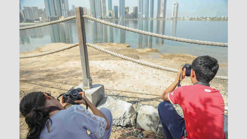 الورش استهدفت الأطفال من عُمر 10 إلى 14 عاماً. من المصدر