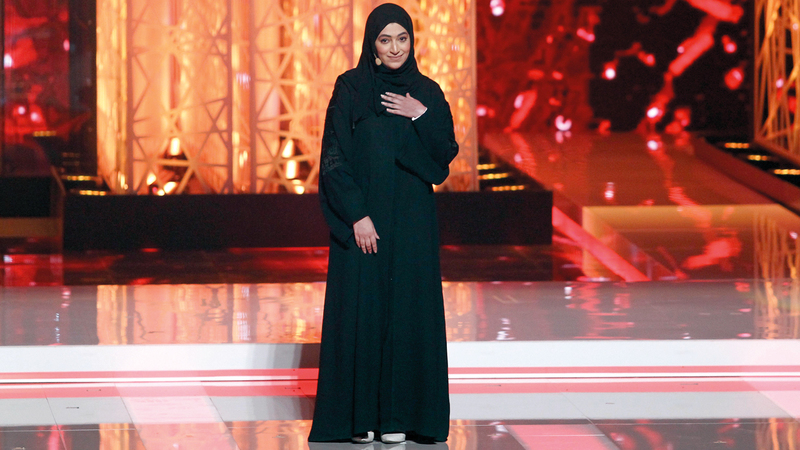 شيخة المطيري المتأهلة بالتصويت عن الحلقة الماضية. من المصدر