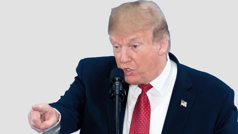 ترامب يتحدث لاجتماع التحالف الدولي لهزيمة «داعش».  أ.ف.ب