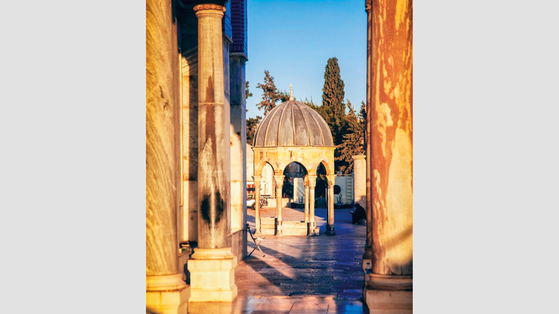 قبة النبي ورواق الجنة أحد معالم المسجد الأقصى المبارك. الإمارات اليوم