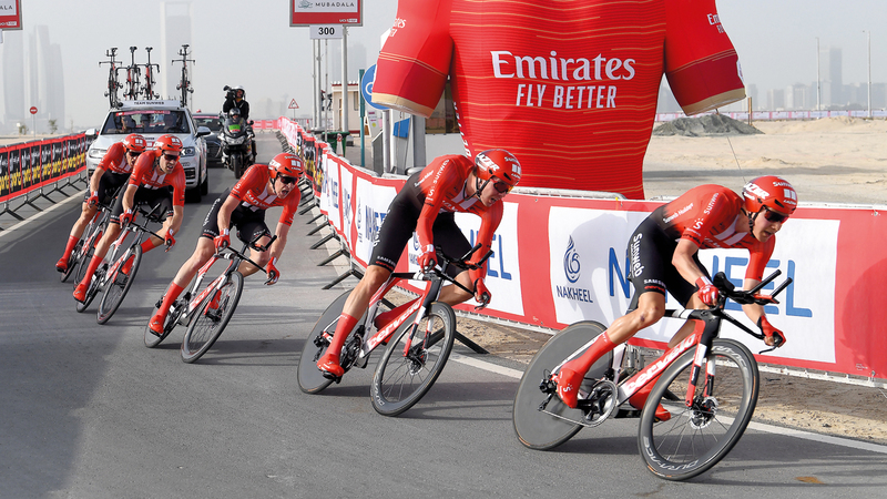 طواف الإمارات الوحيد في منطقة الشرق الأوسط ضمن الفئة العالمية لسباقات الدراجات الهوائية. تصوير: إريك أرازاس