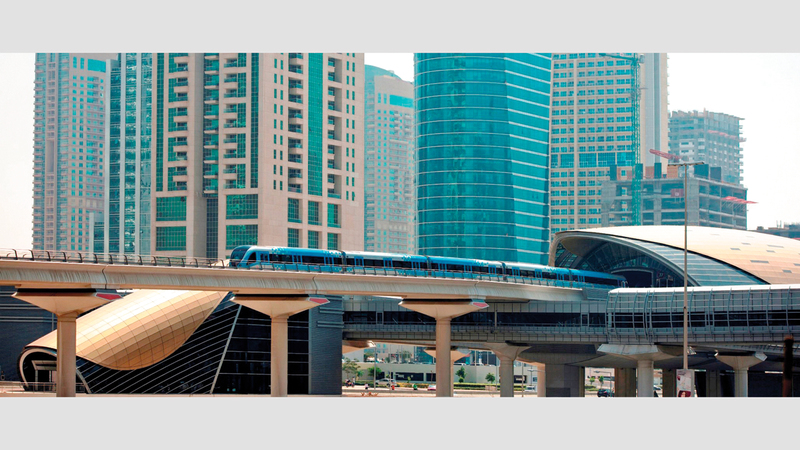 مترو دبي نقل العام الماضي 204 ملايين و400 ألف راكب. من المصدر