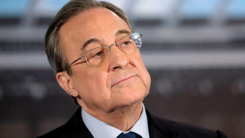 رئيس ريال مدريد بيريز. أ.ف.ب