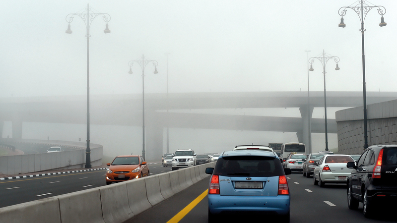 مناطق بالدولة شهدت تدني مستوى الرؤية الأفقية نتيجة الضباب.

من المصدر