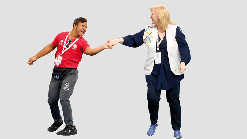 اللاعبون من أصحاب الهمم يحتاجون إلى معاملة خاصة لتحفيزهم وتشجيعهم خلال المنافسات. تصوير: إريك أرازاس