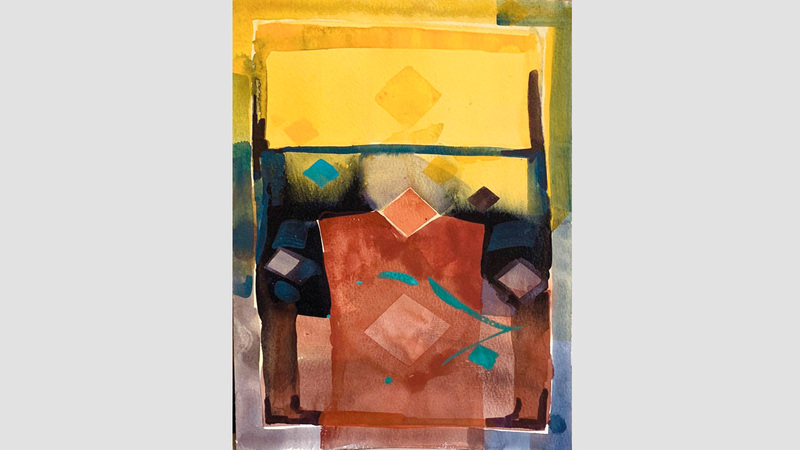 لوحة لعبدالقادر الريس. من المصدر