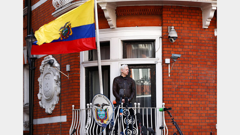 حرية التعبير مكفولة لأسانغ.  رويترز