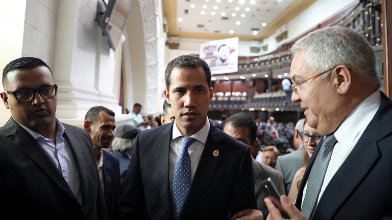 زعيم المعارضة خوان غوايدو دعا إلى تظاهرات جديدة في البلاد.  رويترز