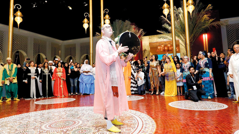 الموسيقى المغربية التراثية شكلت محطة جذب لزوار الفعالية. من المصدر