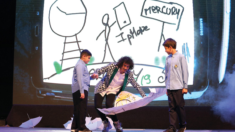 العرض قدم على مسرح الطفل في المهرجان. من المصدر