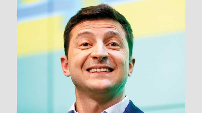 الرئيس الأوكراني المنتخب فولوديمير زيلينسكي. رويترز