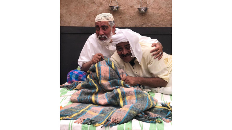 بلال عبدالله وأحمد الجسمي في مشهد من «الطواش». الإمارات اليوم