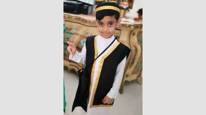 الطفل محمد الزعابي. من المصدر