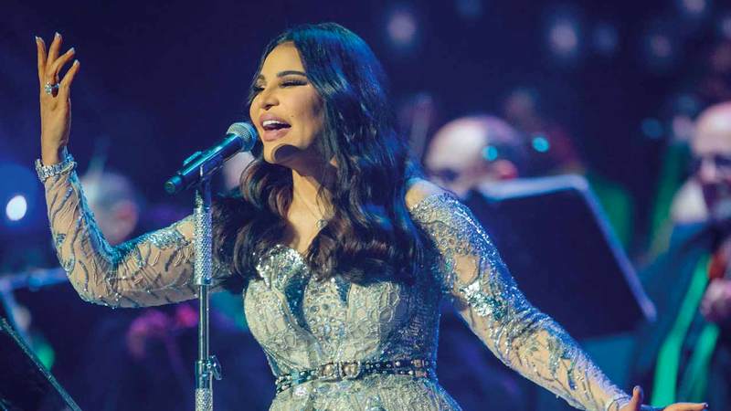 أحلام قدمت باقة من أغنياتها خلال الأمسية. من المصدر