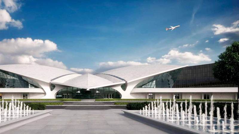 المبنى الذي صمّمه المعماري الفنلندي المولد إيرو سارينين كان رائعاً بشكله المتفرد وتمت الإشادة به في ذلك الوقت كأكثر نموذج مميز في العالم. أرشيفية