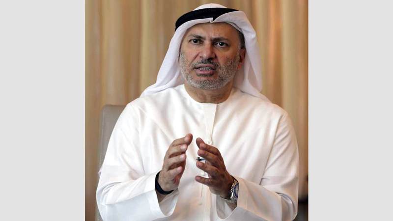 قرقاش دعا إلى الحوار والتفاوض بهدف خفض التصعيد في الخليج. أرشيفية