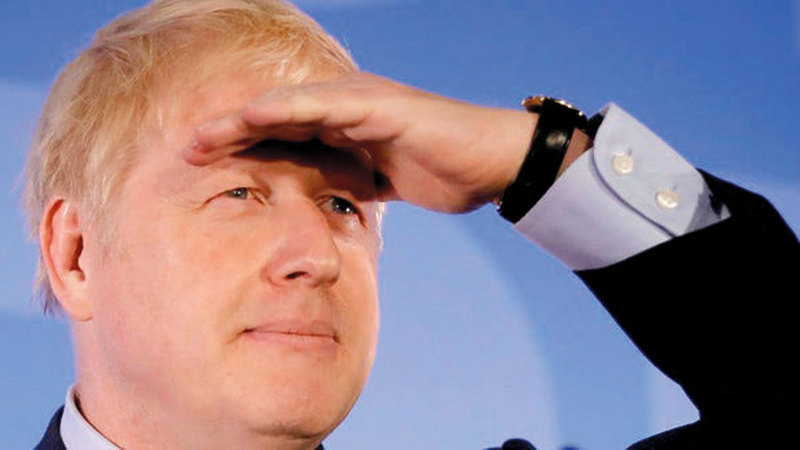 جونسون يسخر من كل شيء. غيتي