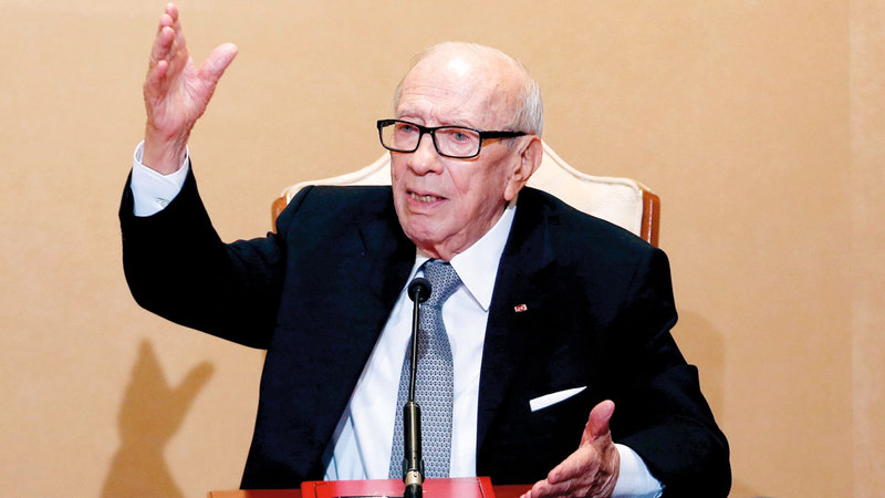 الرئاسة التونسية أكدت أن حالة السبسي مستقرة. أرشيفية