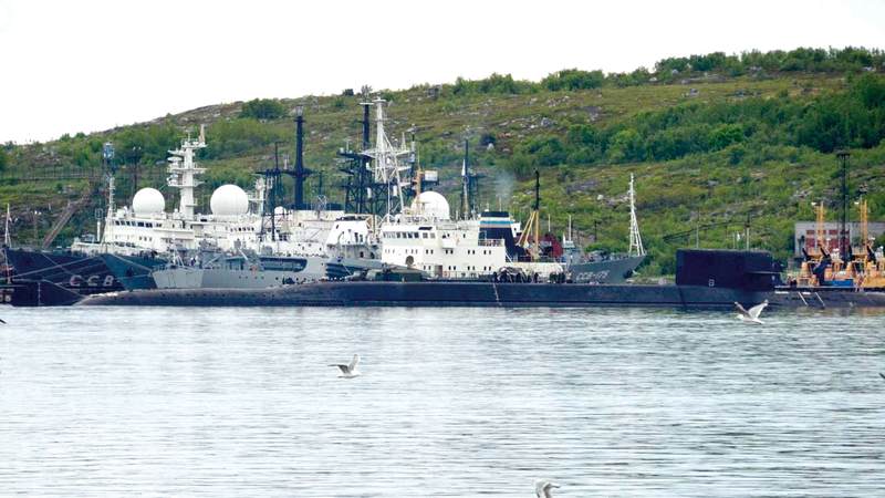 صورة أرشيفية لغواصة روسية في مدينة شفيرومورسك. أ.ف.ب