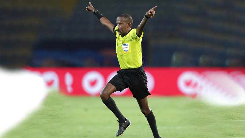 الحكم الإثيوبي باملاك تيسيما تسبب في خروج منتخب تونس من البطولة الإفريقية. أ.ف.ب