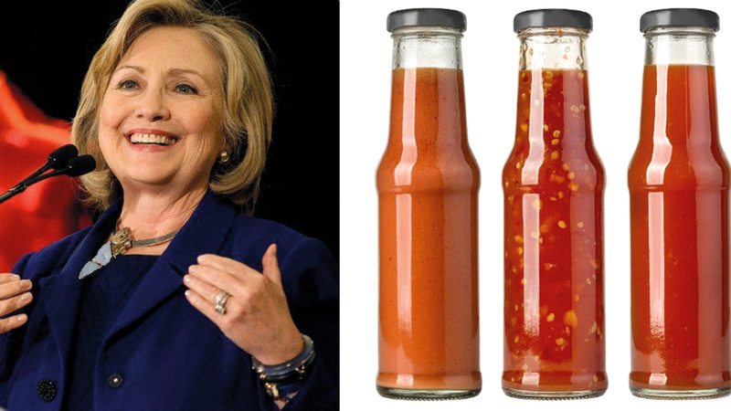 هيلاري كلينتون مولعة بالصلصة الحارة.  غيتي