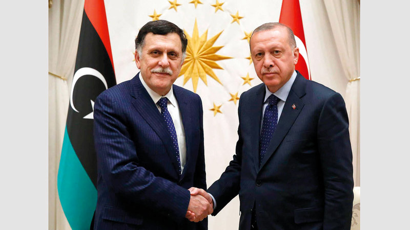 أردوغان والسراج.. تحالف لم يعد خفياً.  أرشيفية