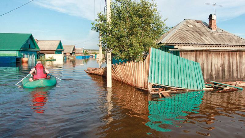 مياه الفيضانات غمرت أحياء بأكملها. أرشيفية