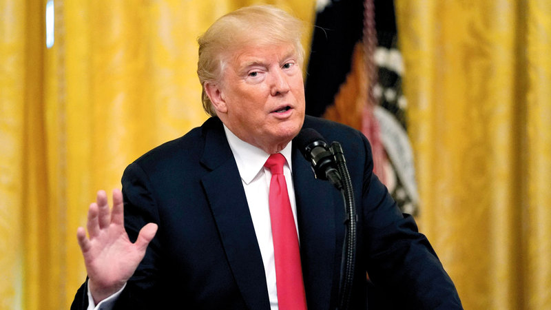 ترامب وإن كان يؤيد «البريكست» فإنه يدافع عن حماية الأسواق الأميركية وعن فكرة أميركا أولاً. رويترز