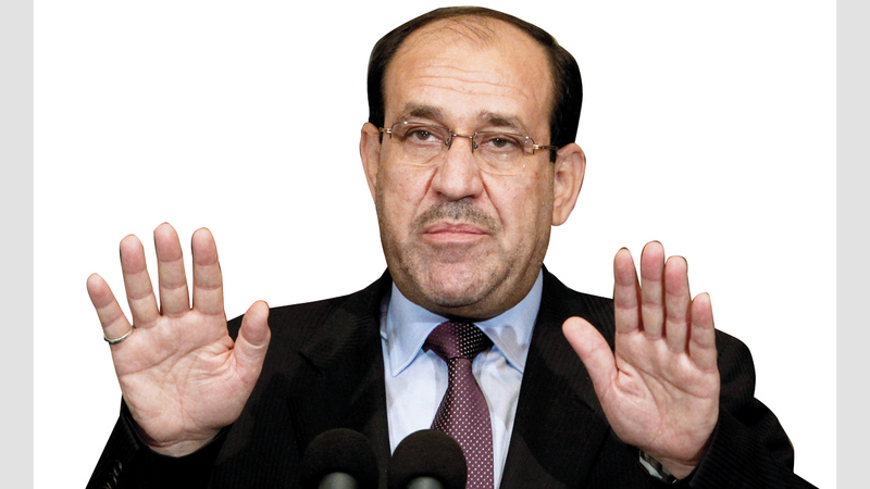 نوري المالكي الغارق في الطائفية اعتبر جنود «الفرقة الذهبية» حراساً خاصين له. أرشيفية