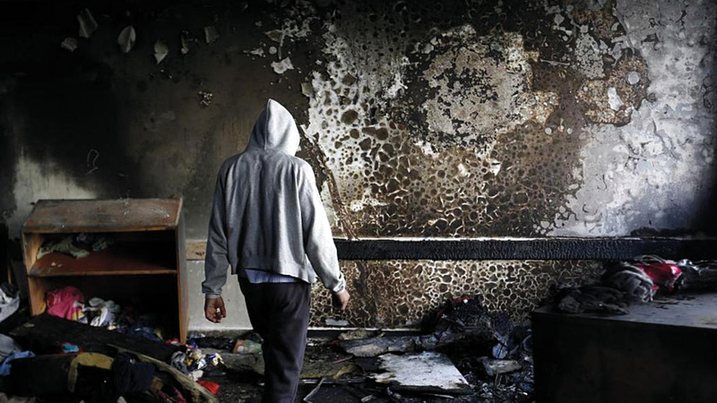 منزل الدوابشة تم حرقه مع العائلة. أرشيفية