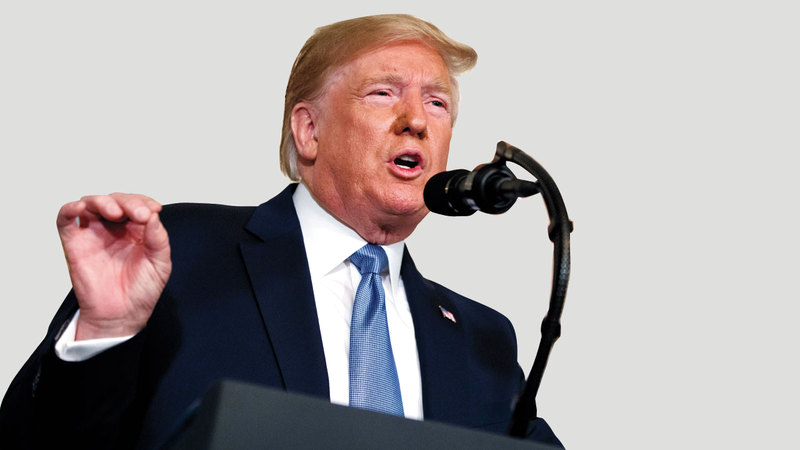 ترامب وصف المهاجرين بالغزو. أ.ب