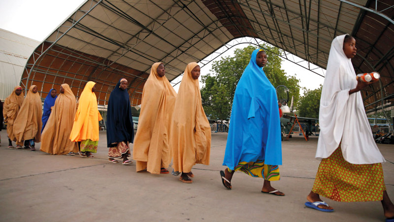 خطف الفتيات أظهر حجم إرهاب الحركة.  رويترز