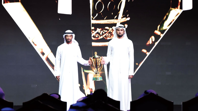 جانب من حفل قرعة بطولة كأس رئيس الدولة أمس. تصوير: أسامة أبوغانم